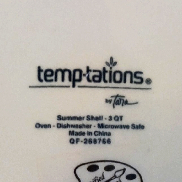 Temptations Limited Edition " Summer Shells" Large 3 QT. Bowl- New in Box - Picture 8 of 16